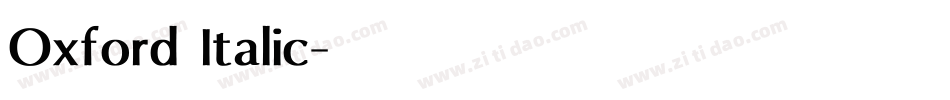 Oxford Italic字体转换